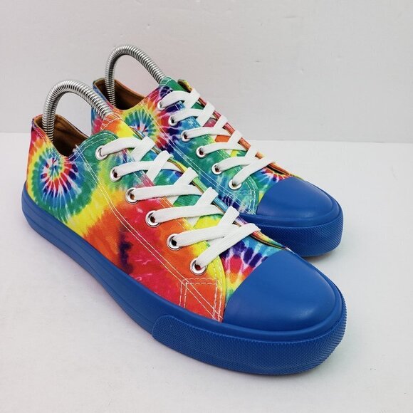 Unbranded Womens Size EUR 39 US 8 Tie Dye Canvas Lace Up Casual Sneaker Shoes - Picture 1 of 10